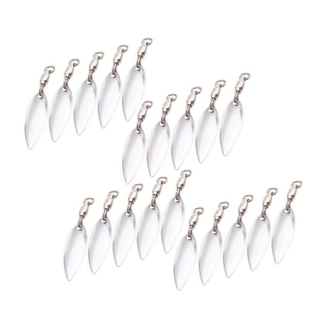 20 Pcs Leurres de Pêche Appâts de Pêche Réalistes Leurres de Pêche en Eau Salée Leurres Réfléchissants Leurres Simulation Argent m