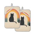 thumbnail image 7 of Yayeee Pot Holders Kitchen Heat Resistant with Pocket 7"x9.8" Cotton Oven Cooking Hot Pads, Beige Cat Rainbow, 7 of 7