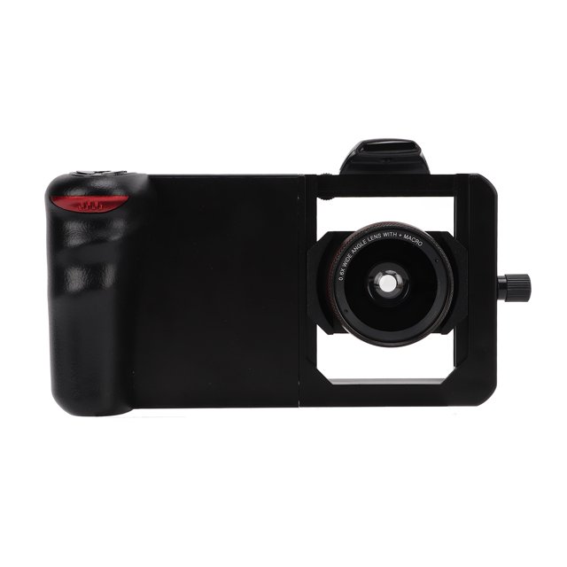 Plataforma de Video Estuche de Filmación de Plataforma Estabilizadora de Teléfono de Mano Universal con Lente Macro Gran Angular 2 en 1 para Camarógrafo de Creador de Video ANGGREK Otros