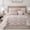 Blush Pink, variant on LANCO MODERN LIFESTYLE 7 Piece Comforter Set, Queen, Grey, Geometric Water Ripple Texture, All Seasons Bed in a Bag Includes Comforter, Bed Skirt, Pillow Shams & Decorative Pillows