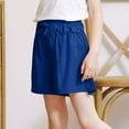 thumbnail image 5 of AINIYS Kids Ruffle Trim Shorts Flared Hem Soft Fabric with Elastic Waist Closure for Birthday Parties and Family Gatherings Blue 13-14Years, 5 of 7