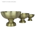thumbnail image 4 of Koyal Wholesale Vintage Gold Modern Minimalist Round Pedestal Bowl Metal Compote Bowl Vase, 6" x 4.25", 4 of 5