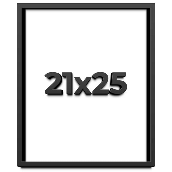 21x25 Shadow Box Frame Black | 1 inches Deep Real Wood Contemporary Shadowbox Display Frame | UV
