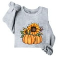 thumbnail image 2 of VKOYWKM Thanksgiving Sweatshirts Women Thanksgiving Pumpkin Graphic Sweatshirts Oversized Long Sleeve Casual Crewneck Sweatshirts Family Party Pullover Tops, 2 of 4