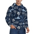 thumbnail image 2 of Naloa Hawaii Palms Men's Casual Hooded Collar Drawstring Hoodies Pullover Sweatshirts Casual Long Sleeve Shirts-X-Large, 2 of 7