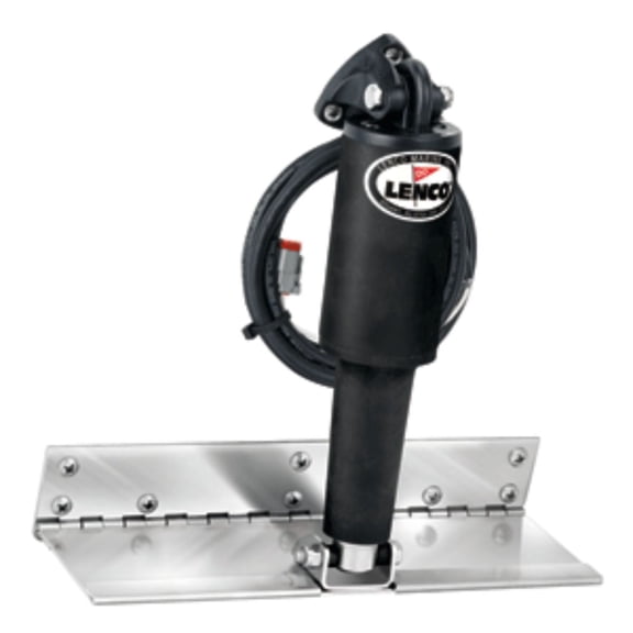 12" Black and Silver Limited Space Trim Tab Kit without Switch Electro-Polished