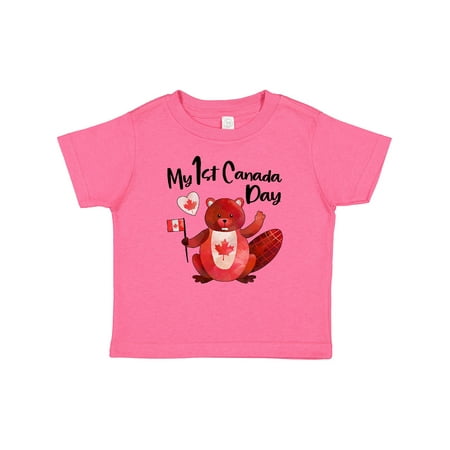 

Inktastic My 1st Canada Day with Red and White Maple Leaves Gift Baby Boy or Baby Girl T-Shirt