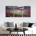 thumbnail image 3 of 3 Panel Denver Canvas Wall Art American Soccer Prints Sports Artwork Wall Decor Stadium Picture Canvas Art for Bedroom Living Room Broncos Stadium Paintings Posters Framed Ready to Hang (42"Wx20"H), 3 of 5