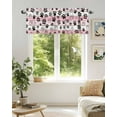thumbnail image 6 of Dog Paw Valances for Windows Pink Wood Grain Farmhouse Vintage Board Valance Rod Pocket Light Filtering Short Window Treatments Curtains for Kitchen Bathroom Living Room Bedroom, 60 x 18 Inch, 6 of 7