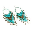 thumbnail image 4 of Grandest Birch Lady Boho Long Tassels Dangle Hook Earrings Socialite Eardrop Jewelry Alloy Black, 4 of 5