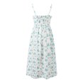 thumbnail image 5 of Dresses for Women Summer Midi Dress Floral Wedding Guest Flowy Dresses A Line Spring Dresses for Women (Green M), 5 of 7