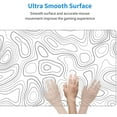 thumbnail image 5 of White Topographic Mouse Pad Large Gaming Desk Mat XL Long Non-Slip Laptop Keyboard Mat for Office Home Travel 31.5 x 11.8 Inches, 5 of 6