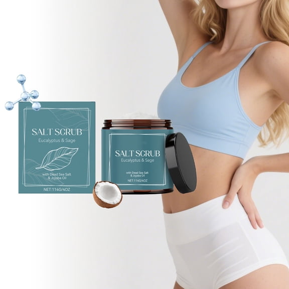 Sea Salt Body Scrub for Natural Exfoliation, Nourishing and Protecting Scrub for All Skin Types, Deep Cleansing Scrub for Smooth Skin, At-Home Body Treatment for Glowing Skin