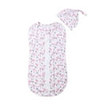 thumbnail image 1 of SUNSIOM Newborn Infant Baby Cartoon Animal Zipper Swaddle Wrap Blanket + Hat, 1 of 9