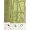 thumbnail image 6 of Sheer Curtains 63 Inch Length, Vintage Fruit Green Semi Sheer Curtains Light Filtering Window Treatment, Farmhouse Retro Solid Color Linen Texture Privacy Voile Drapes for Living Room 52x63 Inch, 6 of 7