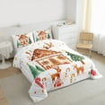 thumbnail image 3 of Manfei Cartoon Gingerbread House Bedding Comforter Set,Cute Christmas Reindeer Twin Comforter Sets,Cute Chic Xmas Tree Bedding Set For Kids Gitl,Ultra Soft Home Decor Reversible,2pcs, 3 of 8