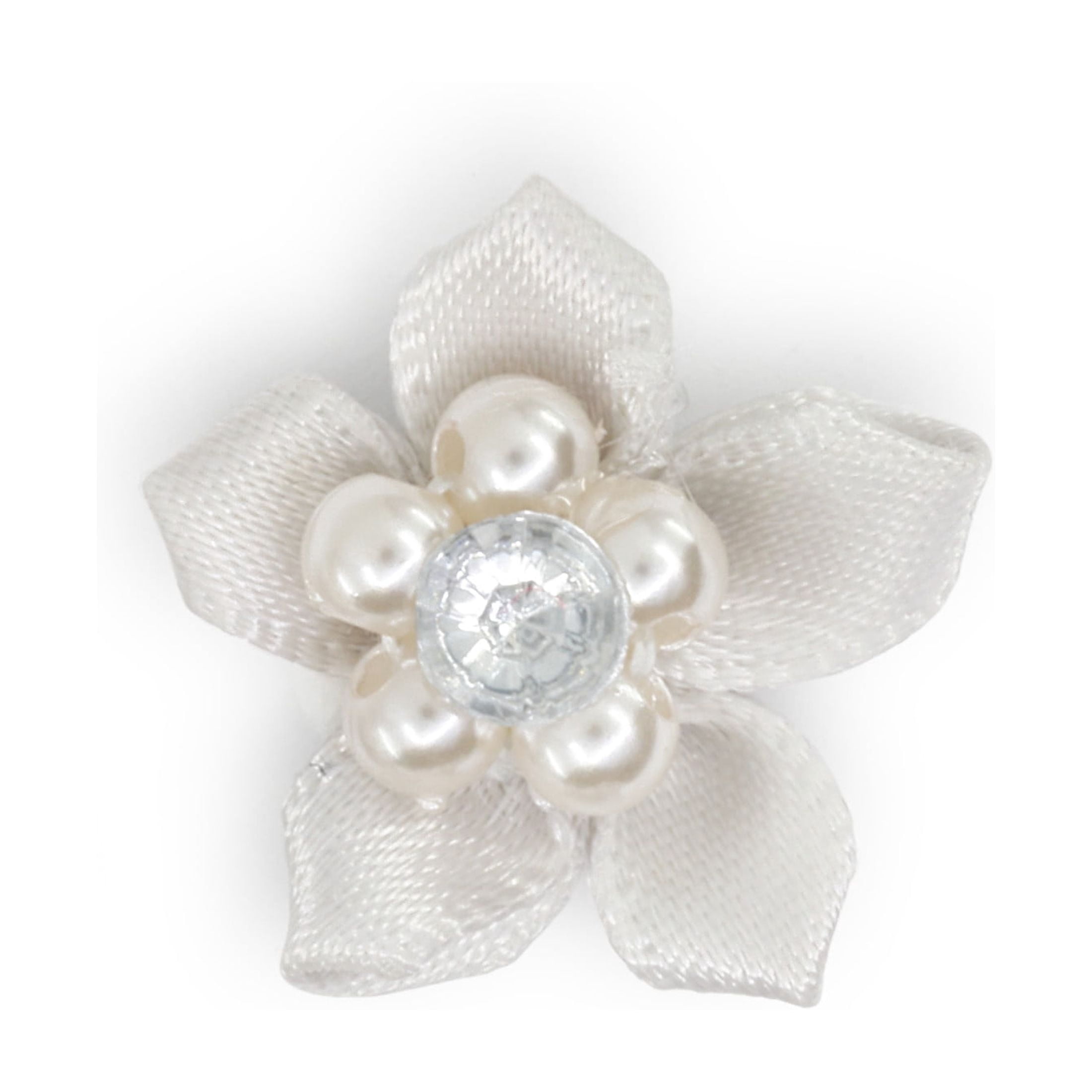 Hello Hobby Accessory Flowers with Gems, Gray, 6 piece