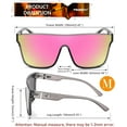 thumbnail image 6 of FEISEDY Sunglasses for Women Men, Fashion Mirrored Single Lens, Driving Beach Sunnies UV400 Shades B2996, 6 of 22
