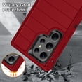thumbnail image 6 of Decase for Samsung Galaxy S24 Ultra,Hybrid Protective Case [Hard PC + Soft TPU] Cover with Hidden Kickstand,Military Grade Shockproof Phone Case for Galaxy S24 Ultra,Red+Black, 6 of 9