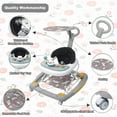 thumbnail image 3 of XunKA 6-in-1 Multifunctional Baby Walker, Foldable Push Walker with Musical Activity Station for 6-24 Months,Gray., 3 of 7