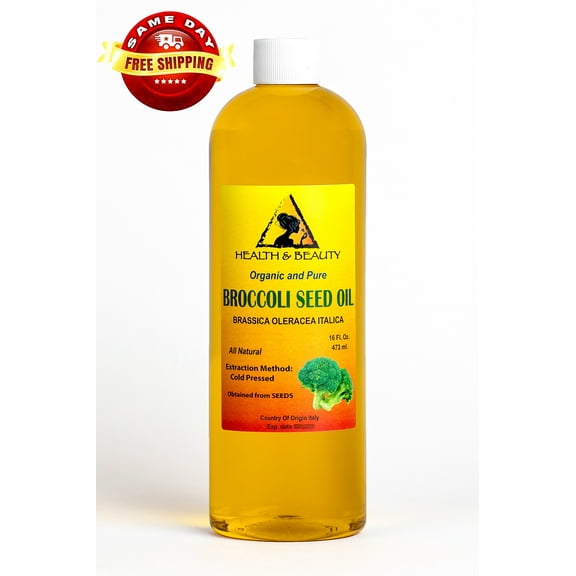 Broccoli Seed Oil Organic Cold Pressed Anti-Aging Premium Fresh 100% Pure 16 oz
