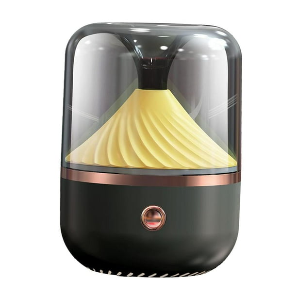 Humidificador de aire con difusor de aroma USB de 120 ml, ultrasónico, vaporizador frío, LED Negro