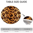 thumbnail image 6 of Gold and Black Of Leopard Print Round Fitted Tablecloth with Elastic Edge,Dining Table Cover Waterproof,Outdoor Round Tablecloth for Camping,Dining,Indoor and Outdoor, 6 of 7