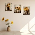 thumbnail image 3 of HFDF 3 Pcs Rustic Sunflower Bathroom Wall Decor Farmhouse Pictures Canvas Soothing Calming Nature Botanical Vintage Floral Country Prints Spring Summer for Bedroom 11x14inch Framed, 3 of 6