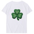 thumbnail image 4 of T-shirt de la Saint-Patrick pour Femmes, Col Rond, Manches Courtes, Imprimé Arbre de Noël, 4 of 4