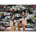 thumbnail image 2 of Totatuit Chandail de Noël Assorti pour la Famille Col Rond Rennes Flocons de Neige Chandail Tricoté Laid pour Hommes Femmes, 2 of 5