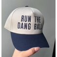 thumbnail image 4 of Run The Dang Ball Embroidered Trucker Hat, Adjustable Snapback Baseball Cap for Men and Women, Funny Sports Inspired Hat for Football Fans, Casual Streetwear Accessory, 4 of 5