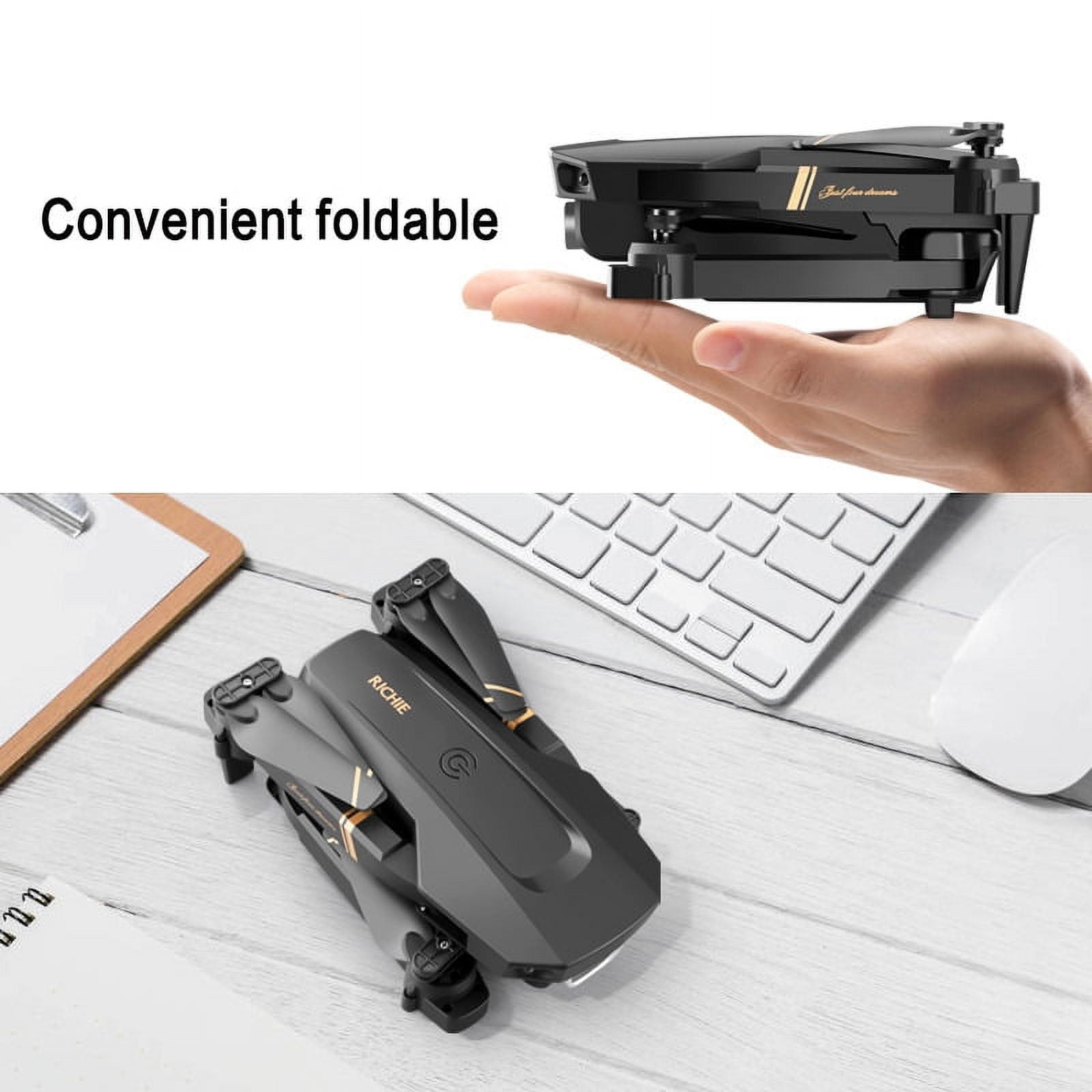 RC Drone 2K 1080P HD Wide Angle Camera WiFi Fpv Dual Camera Foldable Quadcopter Real Time Transmission Drone Gift Toys