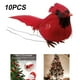 thumbnail image 1 of 10pcs pájaros rojos decoración del Colcomx Clip Cardinal Birds, 1 of 8
