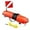 Orange, variant on Buoy, Hi-Visibility Inflatable Torpedo Buoy Float Signal Floater Ball with Dive Safety Flag and 82ft Ropes for Scuba Diving, Freediving, Snorkeling, Swimming