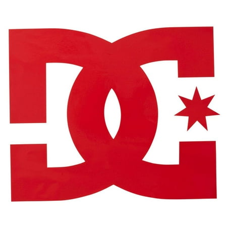 DC Men's Star Vinyl 7 Inches Sticker O/S Athletic Red