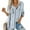 Light Blue, variant on hoksml Ladies Tops,Womens Fashion V Neck Striped Roll Up Sleeve Blouses Tops With Pocket Loose Shirt