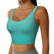 thumbnail image 2 of Fotbe Turquoise Glitter Sujetador Deportivo Largo sin Aros para Mujer con Almohadillas y Soporte Medio, Transpirable y Absorbente, Camiseta Tipo Chaleco o Tank Top-Large, 2 of 8