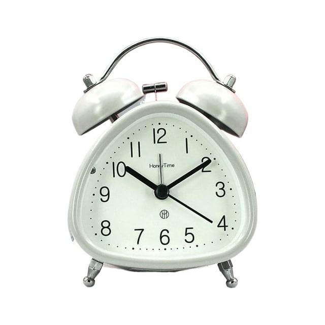 Billuyoard Reloj despertador con batería y función de luz nocturna Alarma fuerte que dura hasta 30 minutos Reloj despertador simple Electrodomésticos gris