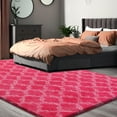 thumbnail image 2 of AllWays Plaza Area Rugs 8x10, Shag Rugs for Living Room, High Pile Fluffy Carpet for Bedroom, Kids Room, Nursery, Home Decor, Geometric, Hot Pink/White, 2 of 17