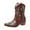 Brown, variant on Cowboy Boots for Women Cutout Glitter Pull on Western Cowgirl Boots Mid Calf Boot