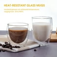 thumbnail image 4 of Zootealy 450mL Double Wall Glass Mugs Clear Borosilicate Glass Mugs Heat-resistant Tea Hot Beverage Wine Coffee Cup Birthday Gifts, 4 of 6
