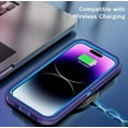 thumbnail image 5 of Entronix Heavy Duty Case Designed for iPhone 14 Pro Max Shockproof Triple Layer Rugged Case (Blue), 5 of 7