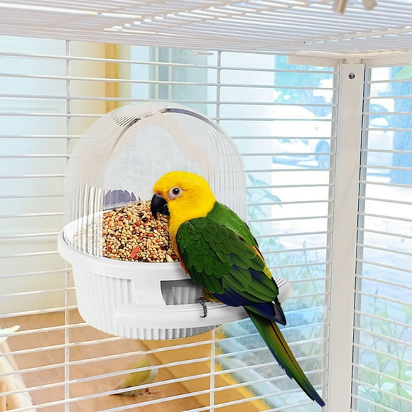 Cage Bird Feeder Bird Cage Feeder Dispenser | Squirrel Proof Wild Bird Feeders Outdoor Skyline Feeder Large Lovebird Cage Hummingbird Window Feeders with Strong Suction Suet Feeder with Tail Prop