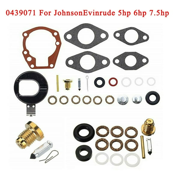 0439071 Carburetor Rebuild Replacement Kit For Johnson/Evinrude 5Hp 6Hp 7.5Hp