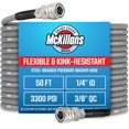 thumbnail image 1 of Manguera para hidrolavadora McKillans de 15 m, trenzada en acero, 3/8" QC, 1 of 6