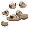 thumbnail image 5 of Women's Wedge Orthopedic Slip on Sandals Boho Flower Peep Toe Low Heel Dress Slides Slippers for Women 2025, 5 of 8