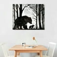 thumbnail image 3 of Nawypu  Vintage Wall Art Canvas Deer Moose Elk Bear in Wild Forest Painting Prints Animal Picture Poster Artwork for Farmhouse Cabin Lodge Decor Framed Ready To Hang, 3 of 5