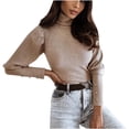 thumbnail image 1 of Suéter de cuello alto de pila de moda para mujer Suéter de fondo delgado Suéter superior Fridja FKASFK6202, 1 of 9