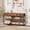 47",Rustic Brown, variant on Satifur 47" Entryway Table with 4 Fabric Drawers, Console Table Metal Frame Sofa Table with 2 Shelves for Living Room and Hallway,Brown