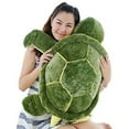 thumbnail image 1 of Jouet en Peluche Tortue Mignonne Surdimensionnée Coussin Poupée Tortue Verte, 1 of 4
